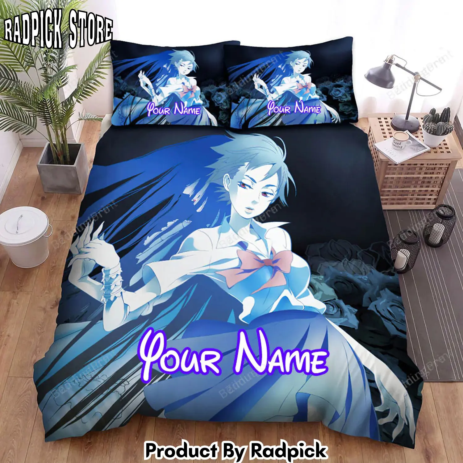 Radpick the blood2b anime saya in the dark rose garden bed sheets spread duvet cover personalized name bedding sets rp3271361